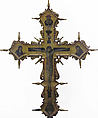 Processional Crucifix, Pietro di Francesco Orioli (Italian, Siena 1458–1496 Siena), Tempera on wood, gold ground